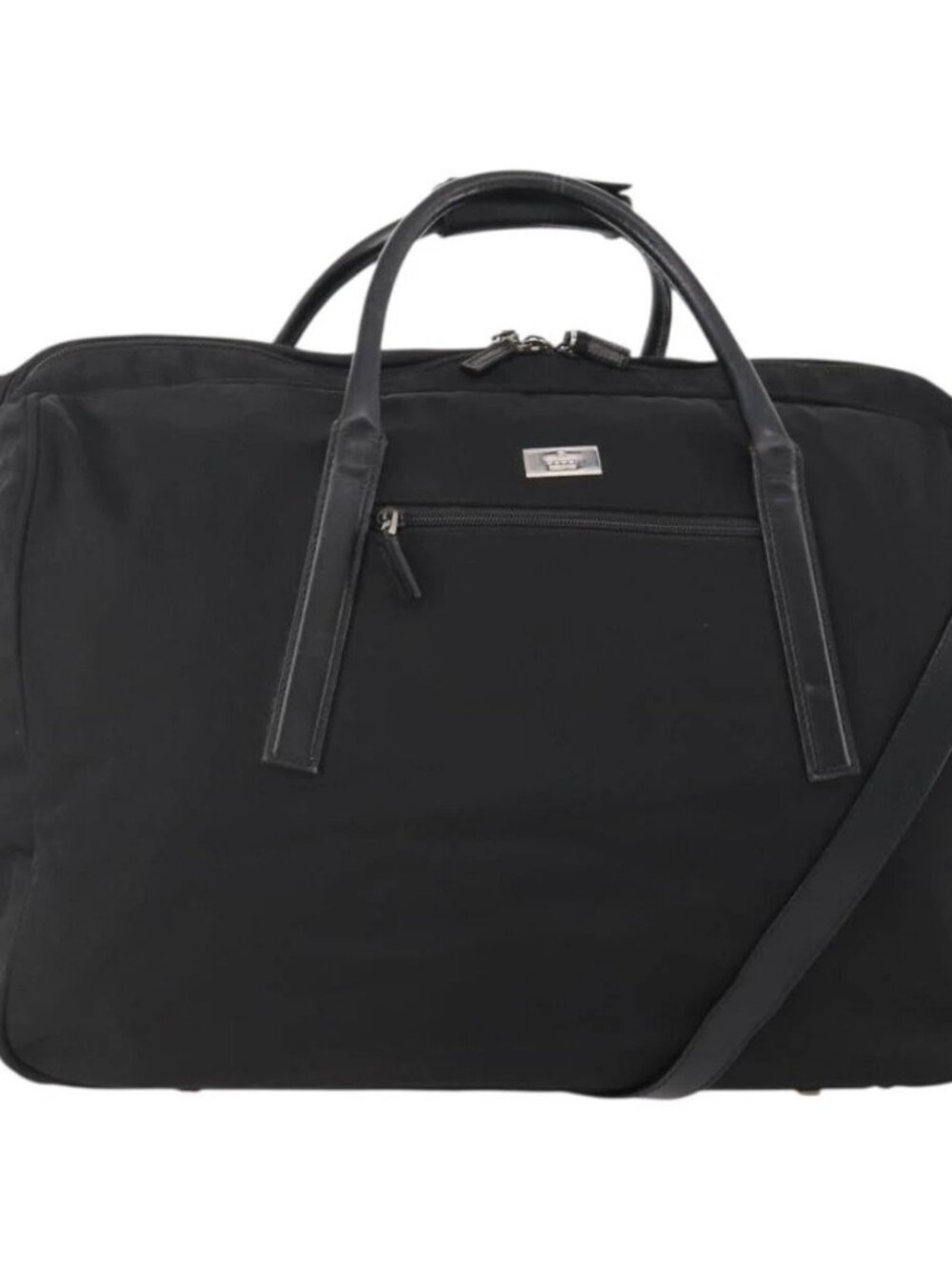 GUCCI Boston Bag Canvas 2way Black Silver 012 0393 12 Auth bs34117
